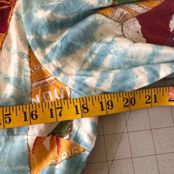 Farm Rio Tie Dye Rainbow Patchwork Maxi Dress S Blue Multi NEW 297352 - Picture 13 of 15